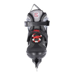 Patins à glace design gris et noir pour débutants et intermédiaires