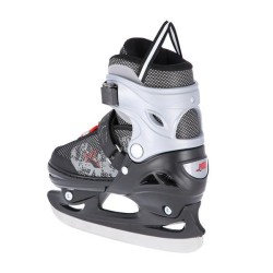 Patins à glace design gris et noir pour débutants et intermédiaires