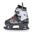 Patins à glace design gris et noir pour débutants et intermédiaires