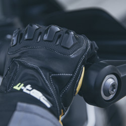 Gants de moto en cuir avec aérations