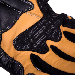 Gants de moto en cuir confortables et résistants - Fermeture velcro