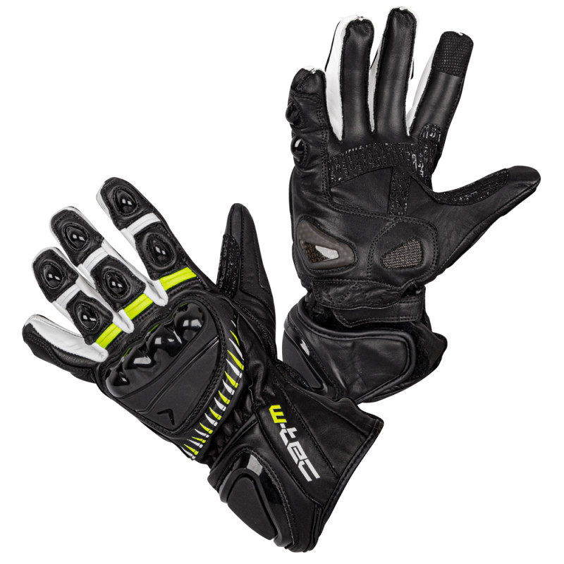 Gants de moto en fluo