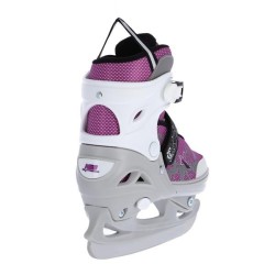 Patins à glace design gris et violet pour débutants et intermédiaires