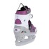 Patins à glace design gris et violet pour débutants et intermédiaires