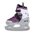 Patins à glace design gris et violet pour débutants et intermédiaires