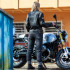 Jeans de moto pour femme avec protections amovibles - Noir