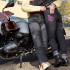 Jeans de moto pour femme avec protections amovibles - Noir