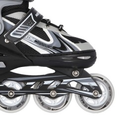 Patins 2 en 1 taille ajustable pour les amateurs d'asphalte et de glace design noir et gris