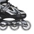 Patins 2 en 1 taille ajustable pour les amateurs d'asphalte et de glace design noir et gris