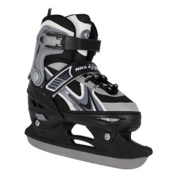 Patins 2 en 1 taille ajustable pour les amateurs d'asphalte et de glace design noir et gris