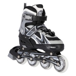 Patins 2 en 1 taille ajustable pour les amateurs d'asphalte et de glace design noir et gris