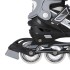Patins 2 en 1 taille ajustable pour les amateurs d'asphalte et de glace design noir et gris