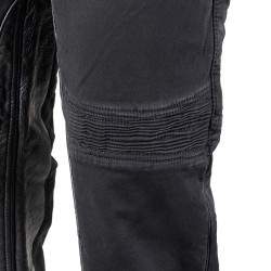 Ensemble pantalon de moto avec protections pour homme - noir