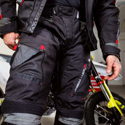 Pantalon de moto avec doublure thermique - Gris orageux