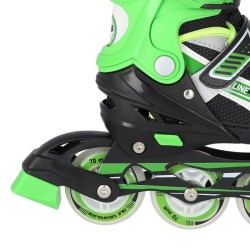 Patins 2 en 1 taille ajustable pour les amateurs d'asphalte et de glace design noir et vert