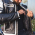 Blouson de moto en cuir pour homme