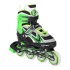 Patins 2 en 1 taille ajustable pour les amateurs d'asphalte et de glace design noir et vert