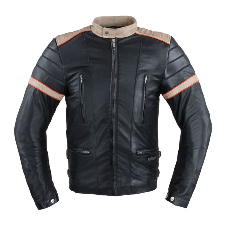 Veste en cuir avec structure ergonomique.