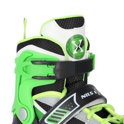 Patins 2 en 1 taille ajustable pour les amateurs d'asphalte et de glace design noir et vert