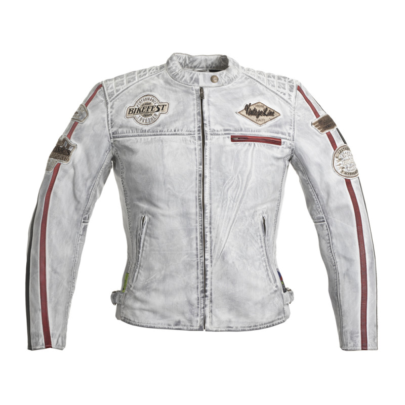 veste de moto en cuir femme