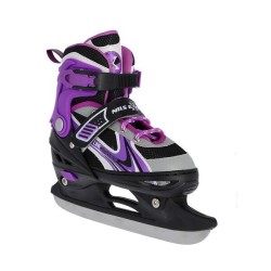 Patins 2 en 1 taille ajustable pour les amateurs d'asphalte et de glace design noir et violet