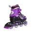 Patins 2 en 1 taille ajustable pour les amateurs d'asphalte et de glace design noir et violet