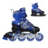 Patins de glisse double usage pour patineurs débutants ou avancés design noir et bleu