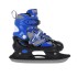 Patins 2 en 1 taille ajustable pour patineurs débutants ou avancés design noir et bleu