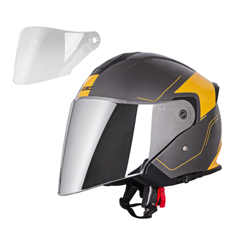 Casque de moto ouvert