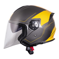 Casque de moto ouvert - Visière amovible - Design moderne