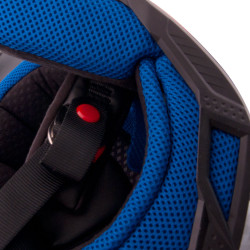 Casque de descente pour enfants avec visière - Jaune et rouge