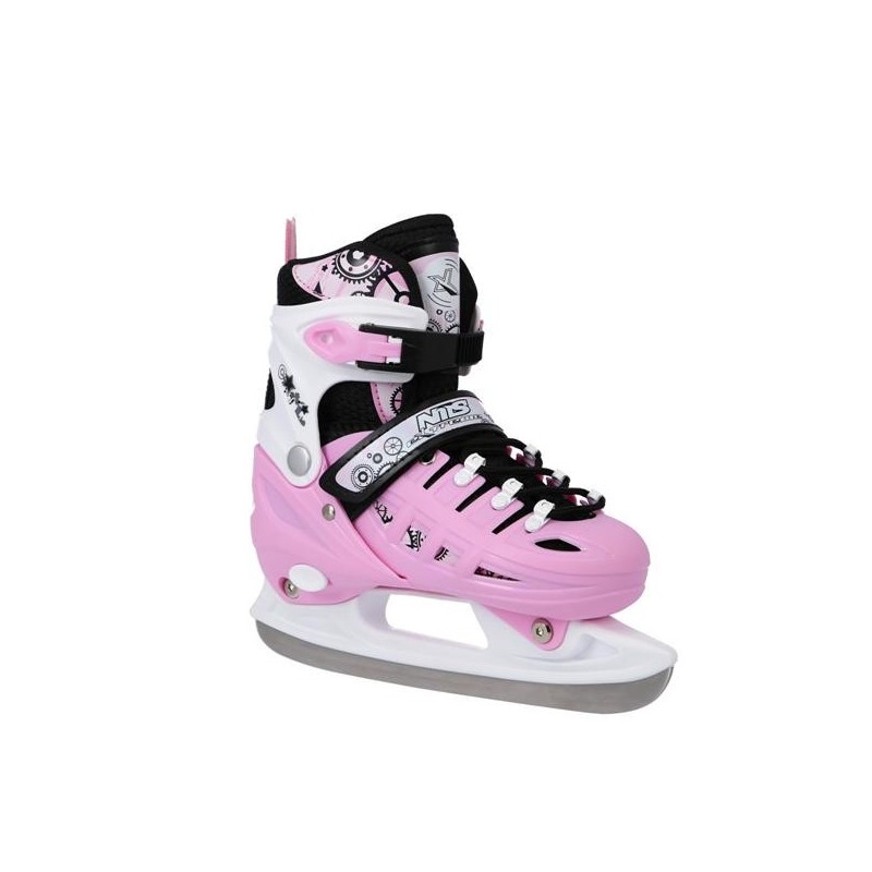 rollers x3 châssis différents et patins à glace design cyan