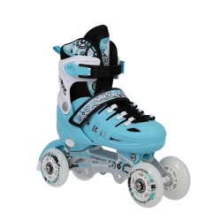 Patins à glace et rollers avec platine interchangeable x4 pour tous les niveaux design rose