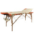 Table de massage 3 pièces en bois transportable - Noir