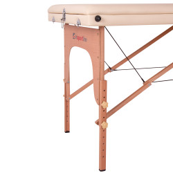 Table de massage 3 pièces en bois transportable - Noir