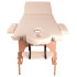 Table de massage 3 pièces en bois avec accoudoirs amovibles - or