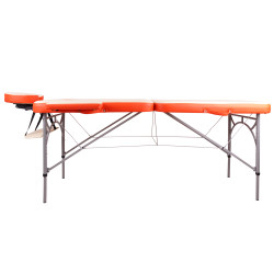 Table de massage professionnelle 2 pièces en aluminium - Orange