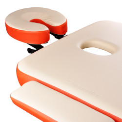 Table de massage professionnelle 2 pièces en aluminium - Orange