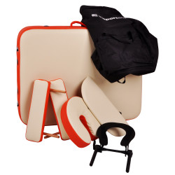 Table de massage professionnelle 2 pièces en aluminium - Orange