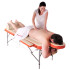 Table de massage professionnelle 2 pièces en aluminium - Orange