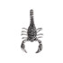 Pendentif en acier en forme de scorpion