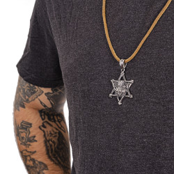 Pendentif en acier inoxydable tête de mort pour biker