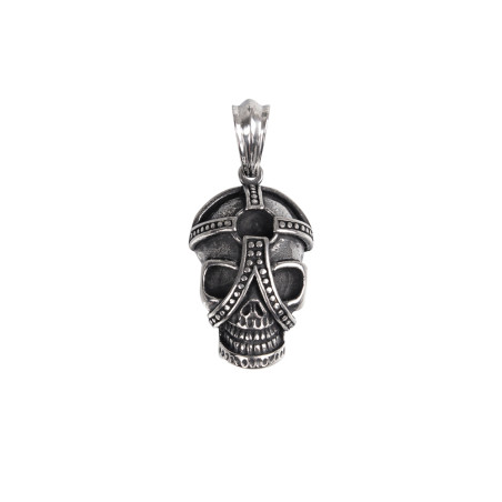 Pendentif en acier tête de mort