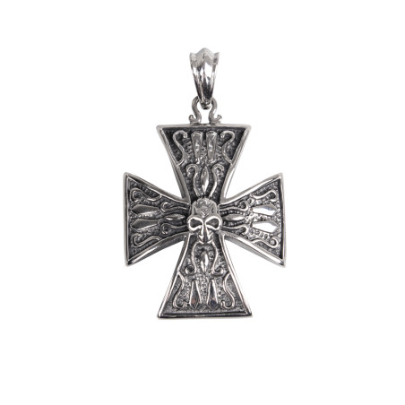 Pendentif en croix médiévale pour motard