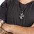 Pendentif en acier en forme de croix médiévale - Accessoire de moto