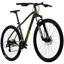 Vélo de montagne ultra robuste 24 vitesses avec freins hydrauliques - Vert