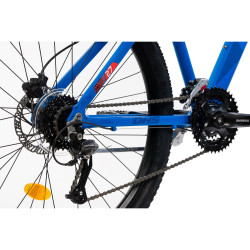 Vélo de montagne moderne robuste 24 vitesses et roues de 27,5 pouces - Bleu ou jaune