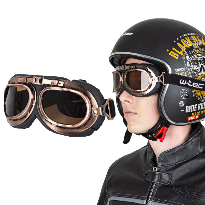 Goolsky GoolRC Demi-Ouvert Casque de Moto avec Lunettes