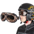 Casque de moto vintage avec lunettes