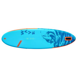 Planche à pagaie avec accessoires bleu motif vague - capacité de 135 kg